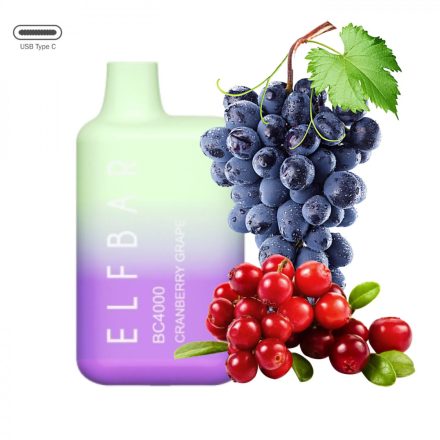 ELF BAR BC4000 - Cranberry Grape 5% Nikotin Einweg e-Zigarette - Aufladbar