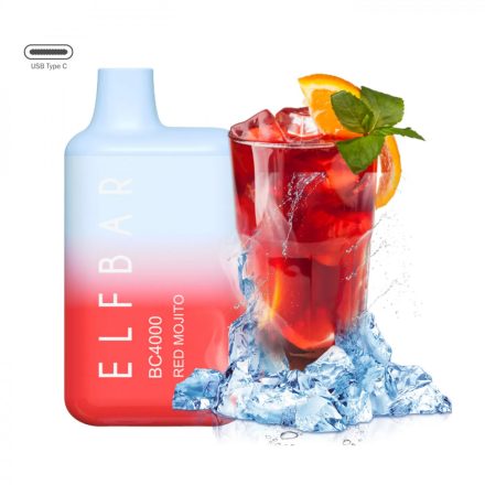 ELF BAR BC4000 - Red Mojito 5% Nikotin Einweg e-Zigarette - Aufladbar