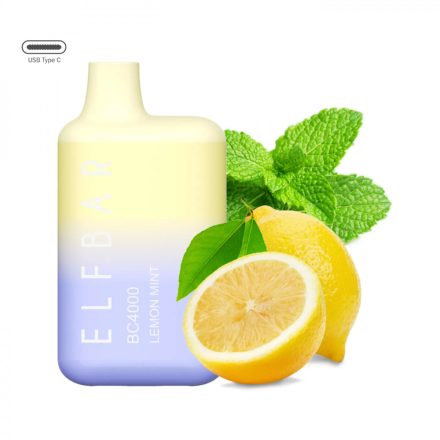 ELF BAR BC4000 - Lemon Mint 5% Nikotin Einweg e-Zigarette - Aufladbar