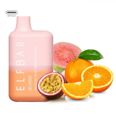 ELF BAR BC4000 - Passionfruit Orange Guava 5% Nikotin Einweg e-Zigarette - Aufladbar