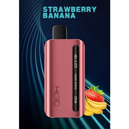 HQD Glaze 12000 - Strawberry Banana 5% Nikotin Einweg e-Zigarette